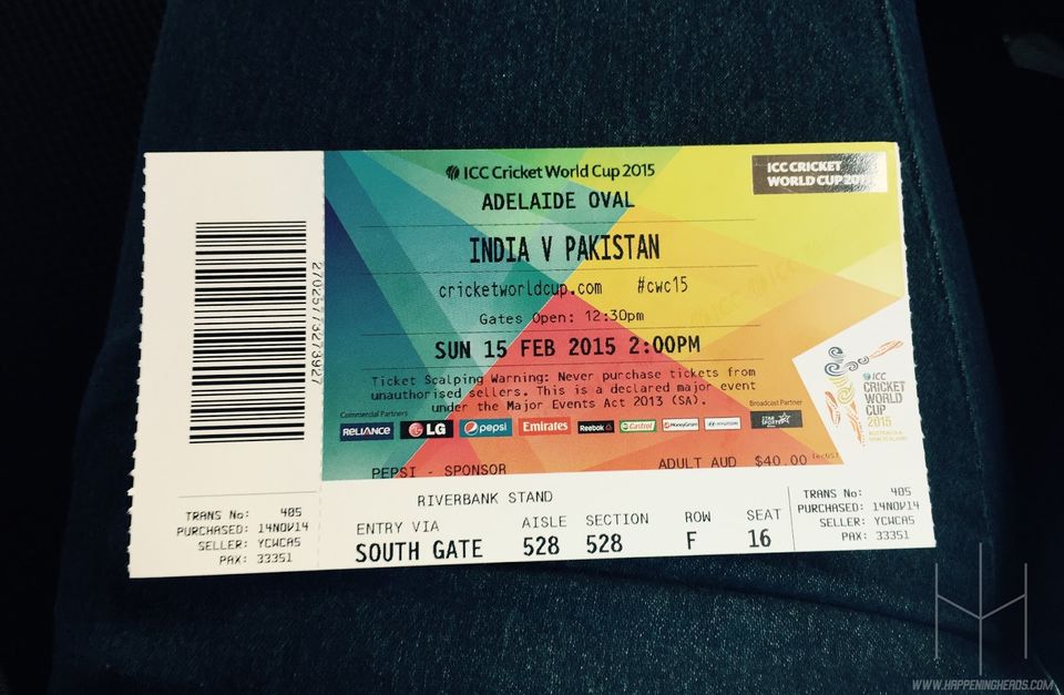 Photo of Witnessing The Epic India vs Pakistan ICC Cricket World Cup 2015 Match At The Adelaide Oval by Prathamesh Avachare