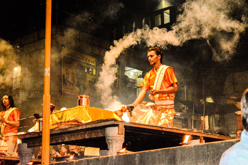 Photo of Ganga Aarti @Varanasi Ghat on the eve of holi: Picturesque by NIKHIL JAIN
