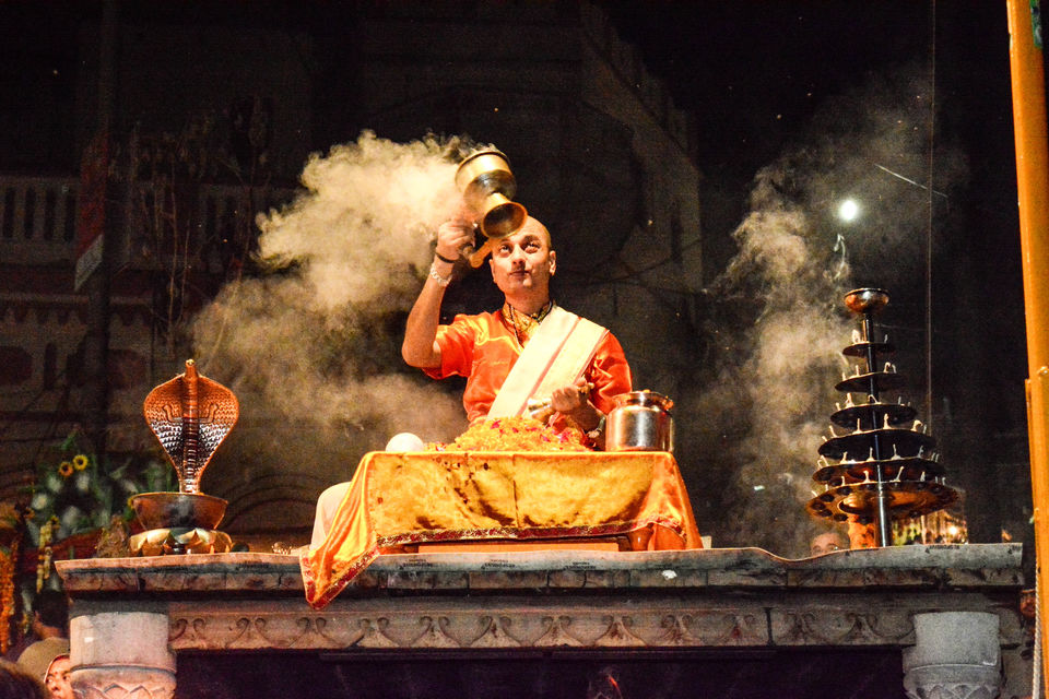 Photo of Ganga Aarti @Varanasi Ghat on the eve of holi: Picturesque by NIKHIL JAIN