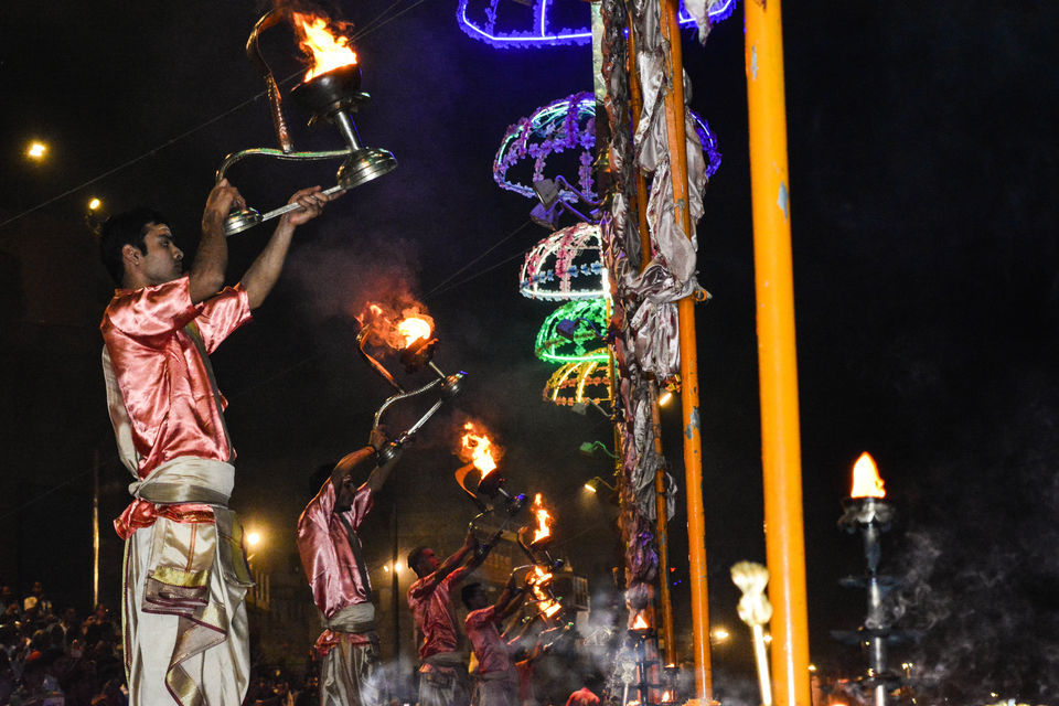 Photo of Ganga Aarti @Varanasi Ghat on the eve of holi: Picturesque by NIKHIL JAIN