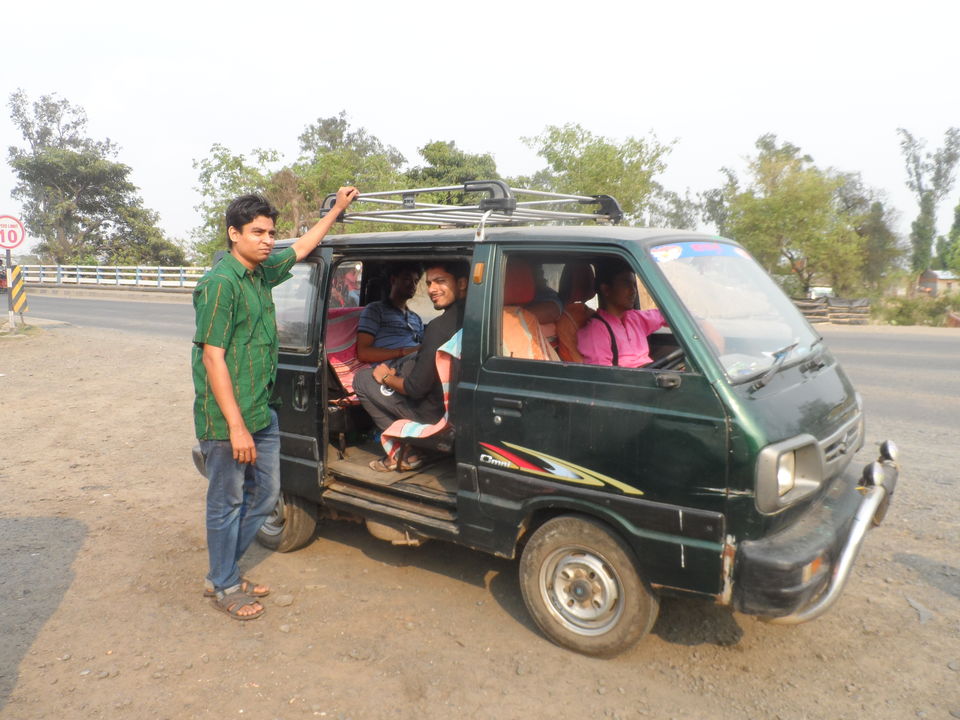 Photo of Massanjore: Beautiful road and a broken Omni car by Sourav Halder