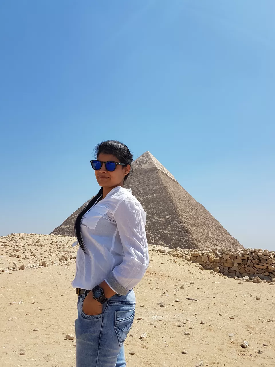Photo of Pyramid of Khufu, Nazlet El-Semman, Al Haram, Giza Governorate, Egypt by Rashmi Shetty