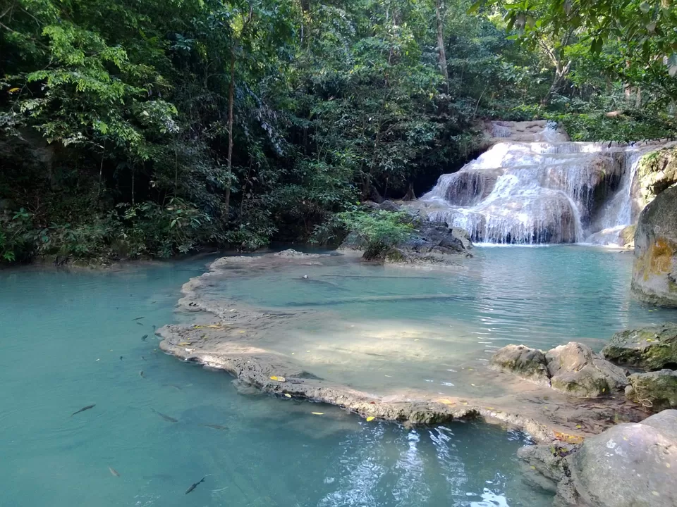 Photo of Erawan Falls, Tha Kradan, Si Sawat District, Kanchanaburi, Thailand by Saumiabee