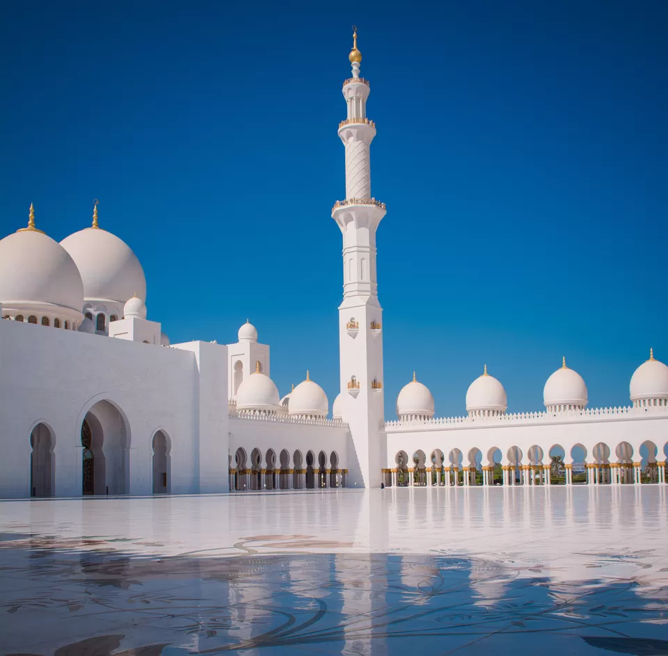 Photo of Grand Mosque Abu Dhabi - Abu Dhabi - Al Ain Road - Abu Dhabi - United Arab Emirates by Harsh Mundra