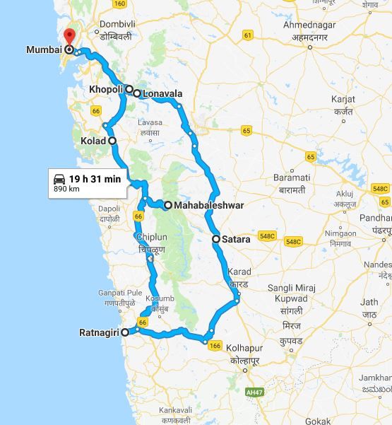 Mumbai To Ahmednagar Road Map Bucket List - 10 Road Trips To Cover All Of India - Tripoto