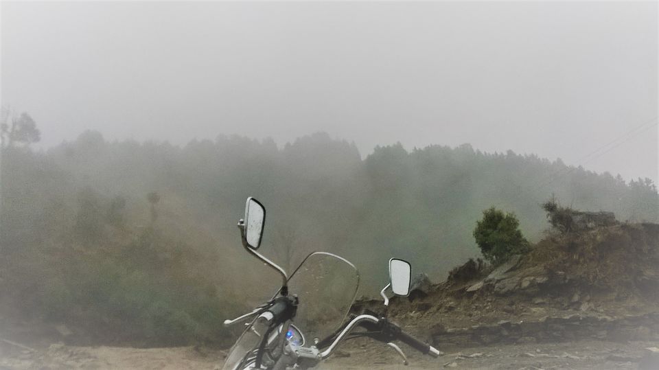 Photo of An old motorcycle and I survived while exploring Prashar lake in the Himalayas 3/9 by Danish Khan