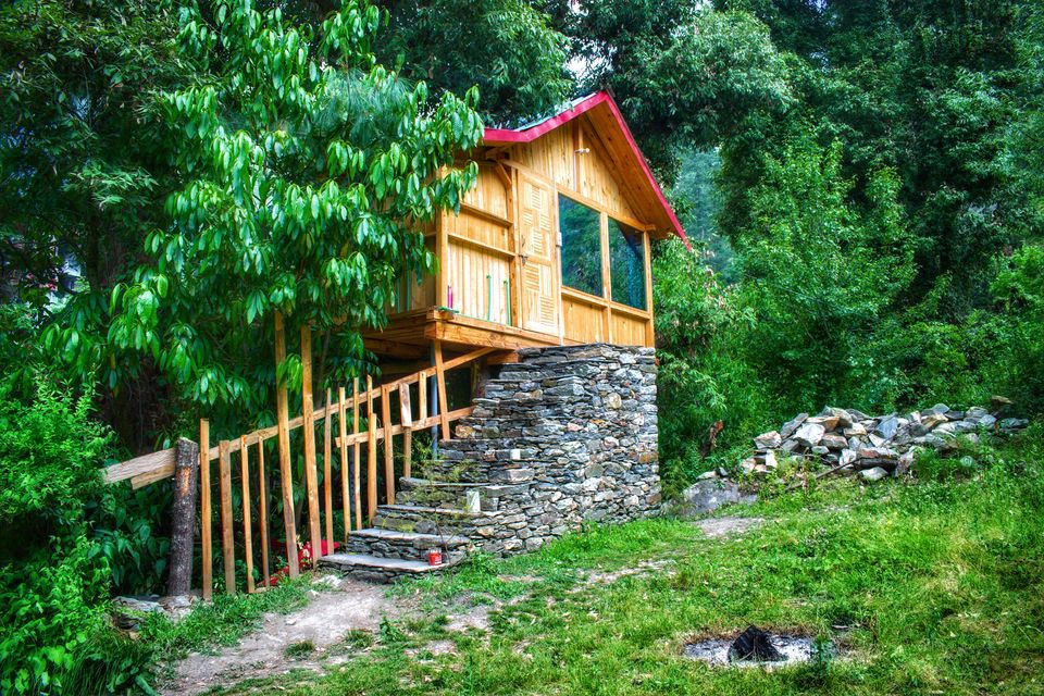 Photo of A not on map treehouse in jibhi #colourgreen by ankita