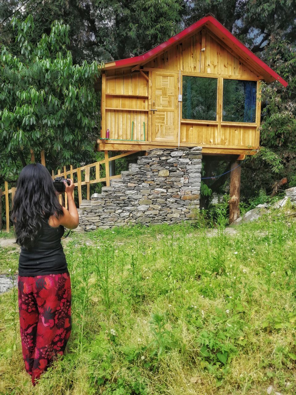 Photo of A not on map treehouse in jibhi #colourgreen by ankita