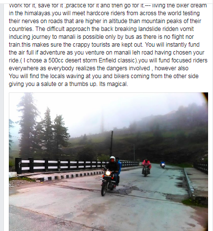 Photo of Complete Guide to your first short bike ride in the Mighty Himalayas.On manali leh highway. 14/17 by Azam Siddiqui