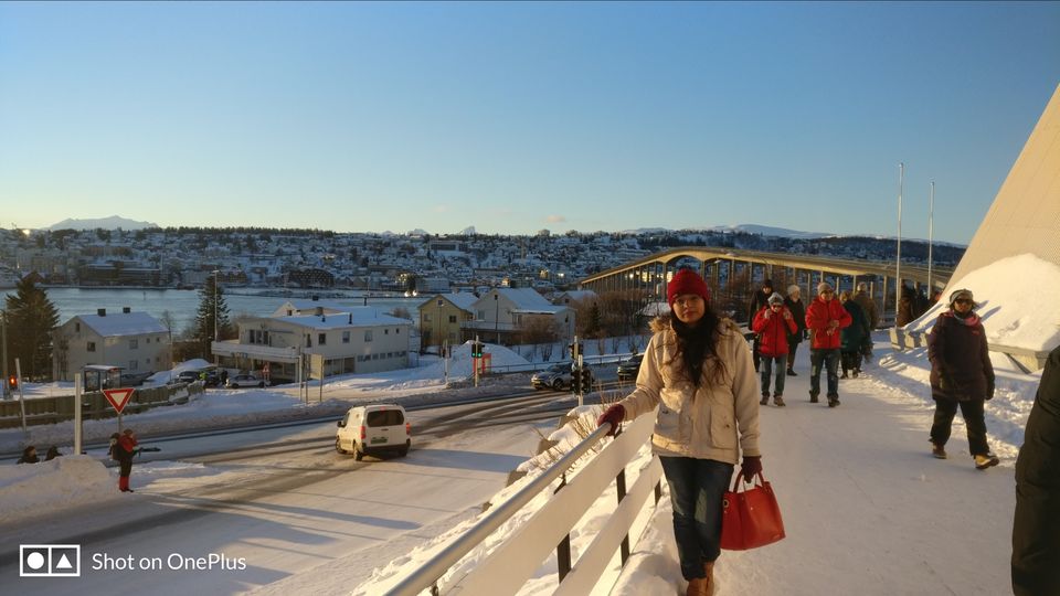 Photo of Tromso's arctic twins- Polaria and Cathedral by Rwittick Dutta