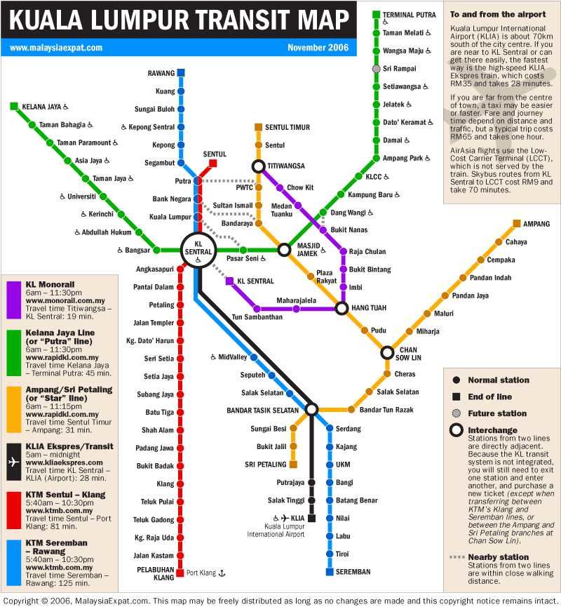 Kuala Lumpur Underground Map 