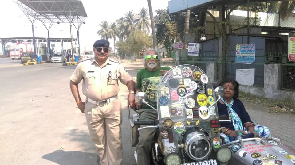 Pan India Road trip on bike at 77, this elderly couple are giving couple goals 