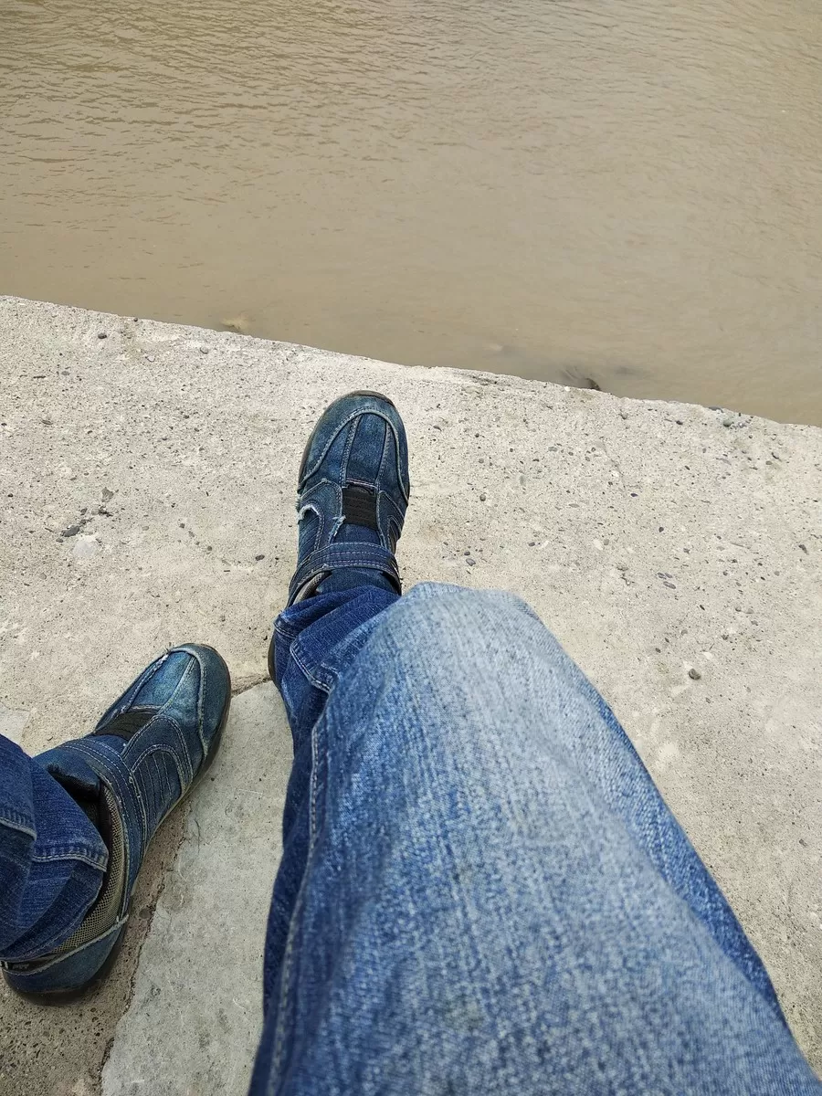 Photo of Confluence of Indus(right)and Zanskar(left) by Ravindra sharma