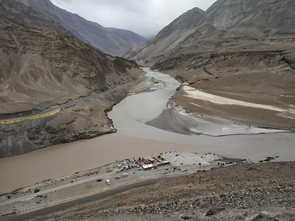 Photo of Confluence of Indus(right)and Zanskar(left) by Ravindra sharma