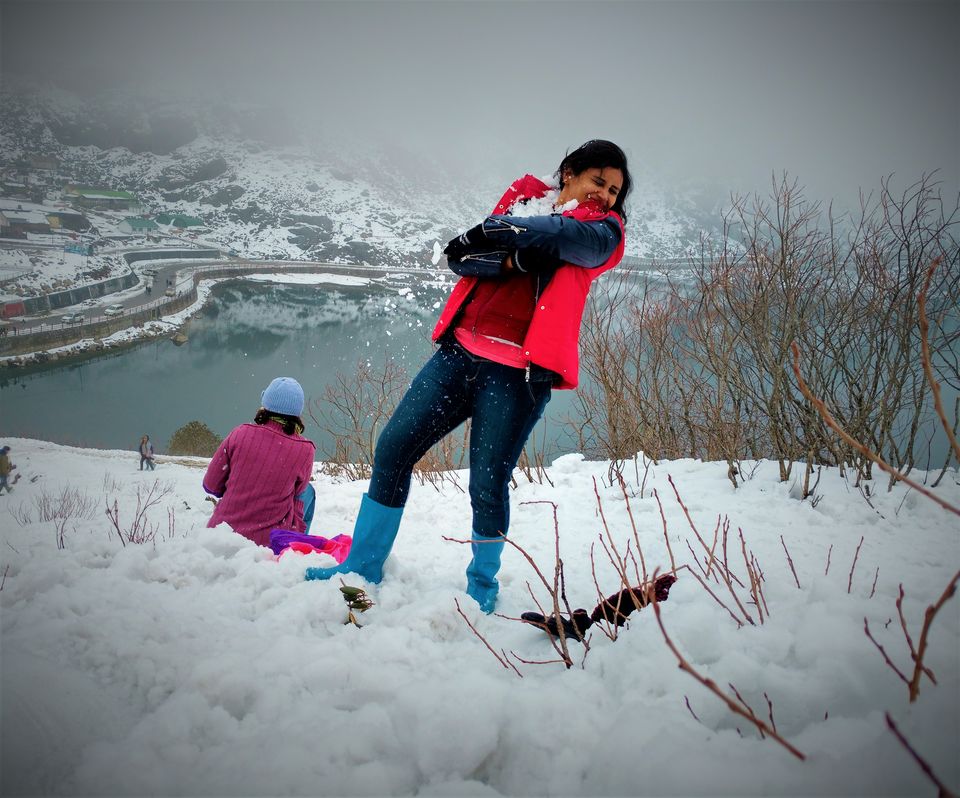 Photo of Bad weather can give you great memories: My first snow experience at Tsongmo Lake! #photosofsnow 8/16 by Marsha Das