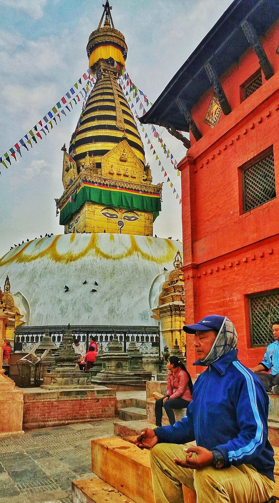 Photo of A morning in swayambhunath temple 10/14 by Utpal Chakravarty