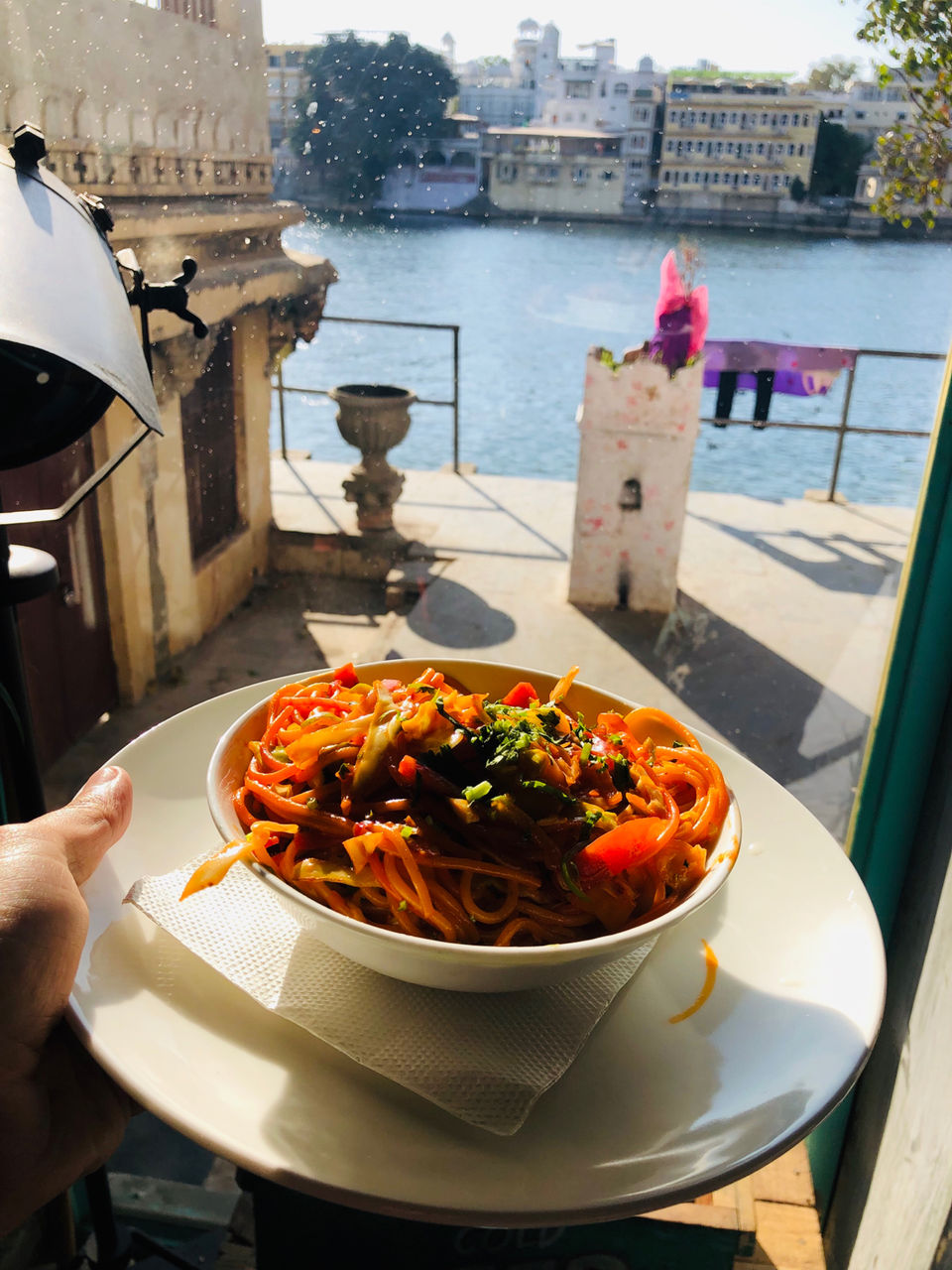 Photo of Helloboho Lake side Restaurant, Gangaur Ghat Marg, Ashoka Haveli, Udaipur, Rajasthan, India by NJ Vlogger