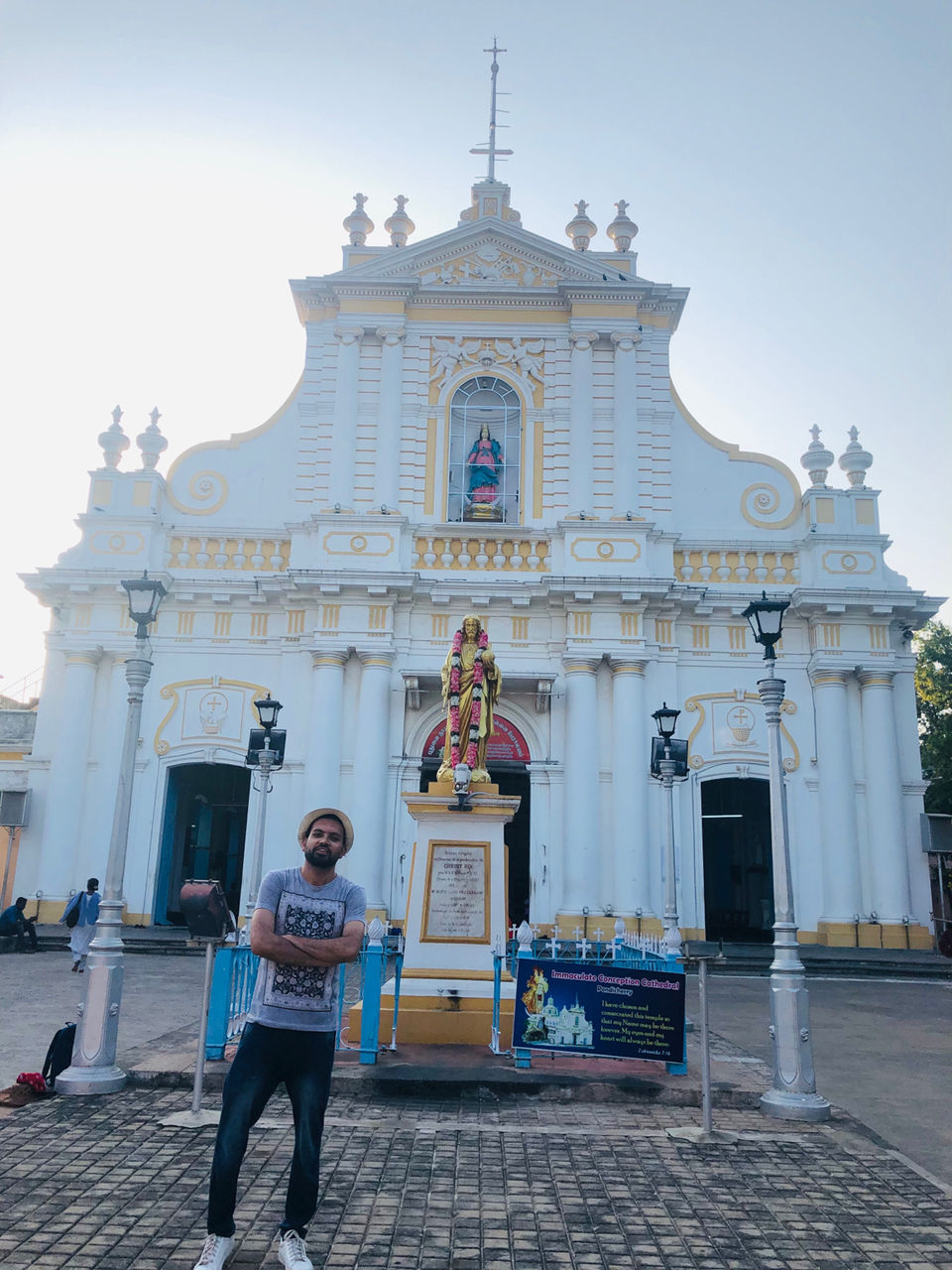 Photo of Immaculate Conception Cathedral, Mission Street, MG Road Area, Pondicherry, Puducherry, India by NJ Vlogger