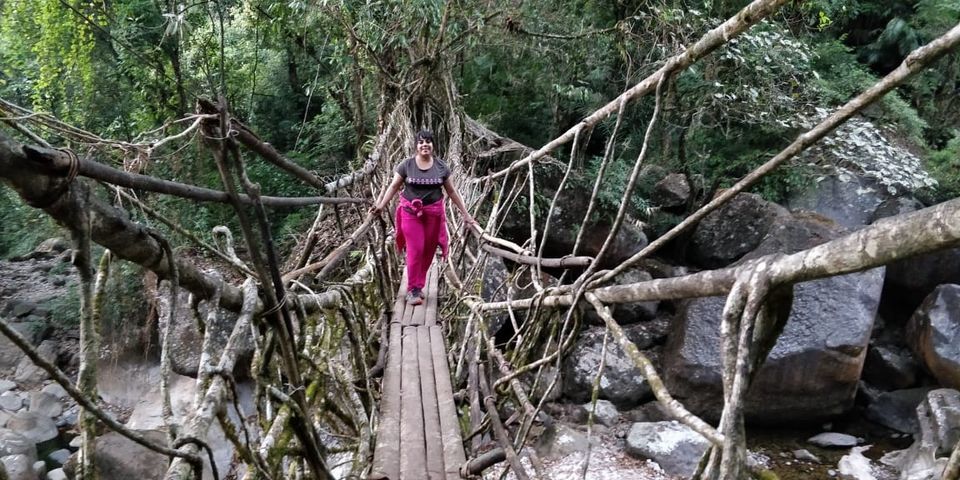 Photo of Jingkieng Nongriat Double Decker Living Root Bridge, Meghalaya, India by Bhagyashree Masurkar