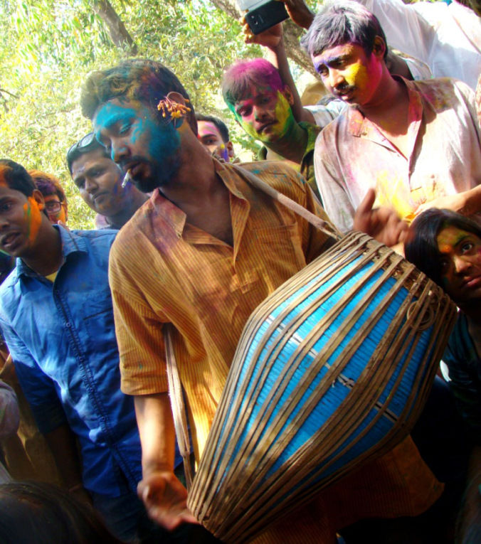 holi utsav at santiniketan