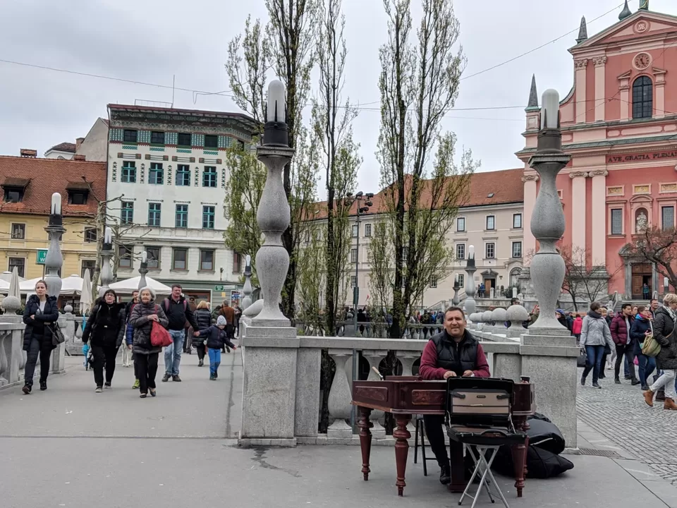 Photo of Triple bridge, Adamič-Lundrovo nabrežje, Ljubljana, Slovenia by Kavitha Preetha