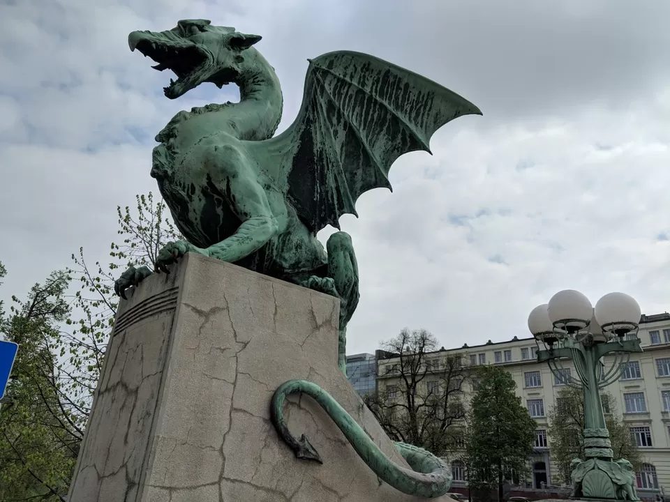 Photo of Dragon Bridge, Resljeva cesta, Ljubljana, Slovenia by Kavitha Preetha