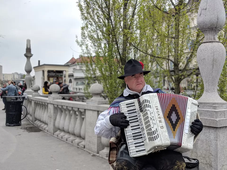 Photo of Triple bridge, Adamič-Lundrovo nabrežje, Ljubljana, Slovenia by Kavitha Preetha