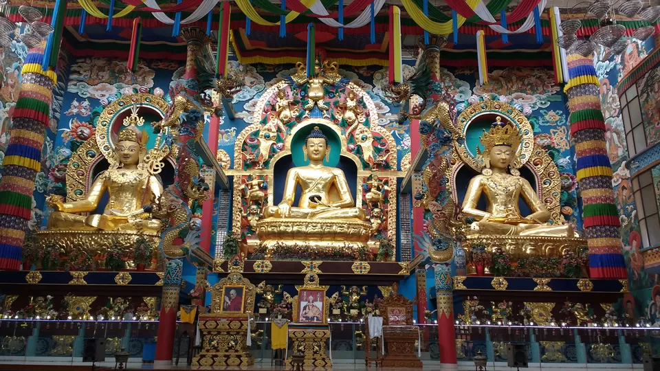 Photo of Namdroling Monastery Golden Temple, Bylakuppe, Karnataka, India by Siva Ilankumaran
