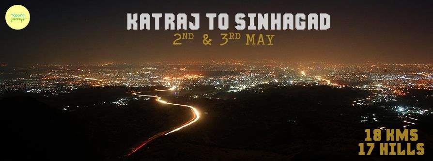 katraj to sinhagad night trek route map