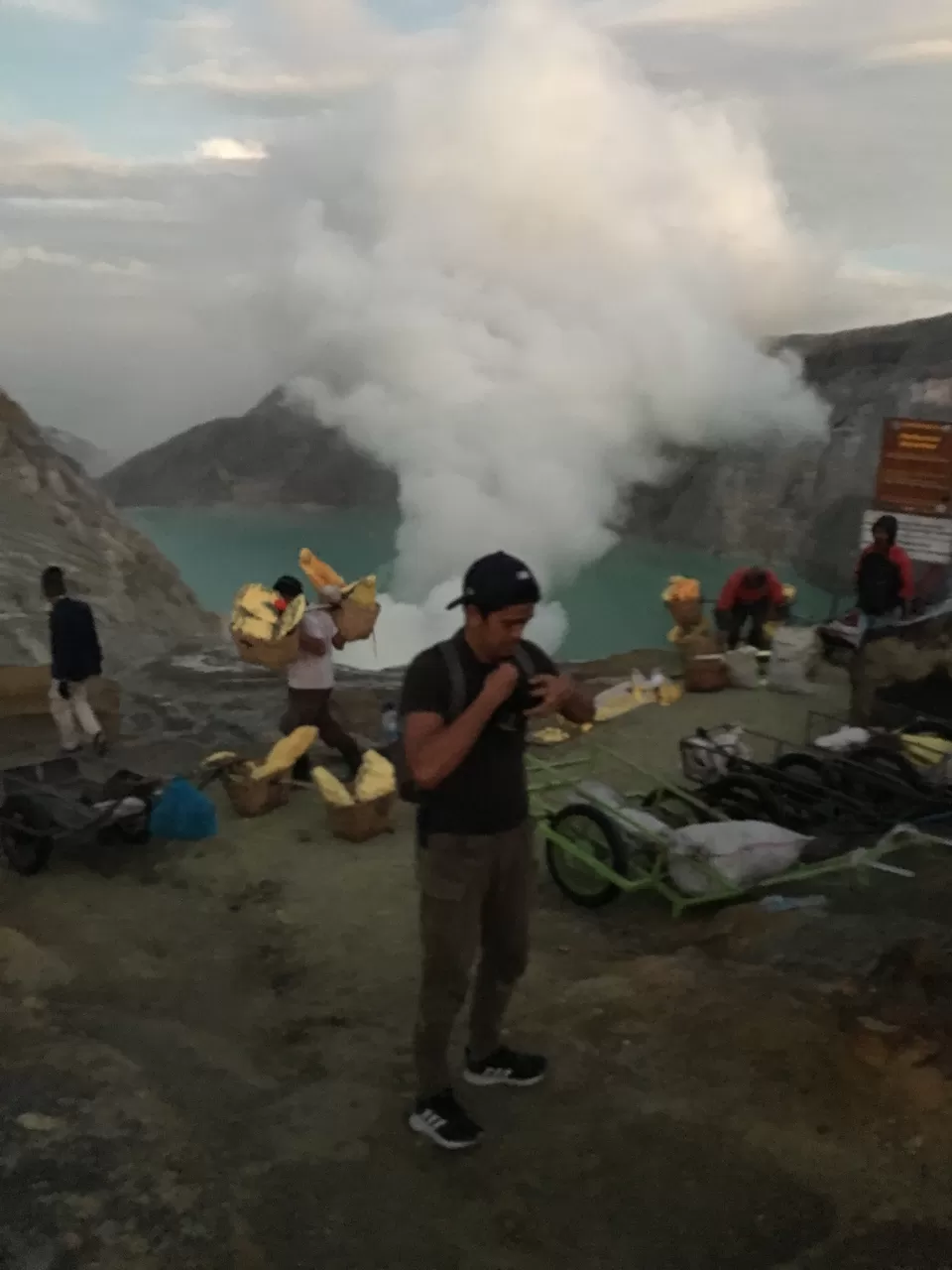 Photo of Blue flames, alien lake and lush greens! My Ijen volcano story.. by Kunal