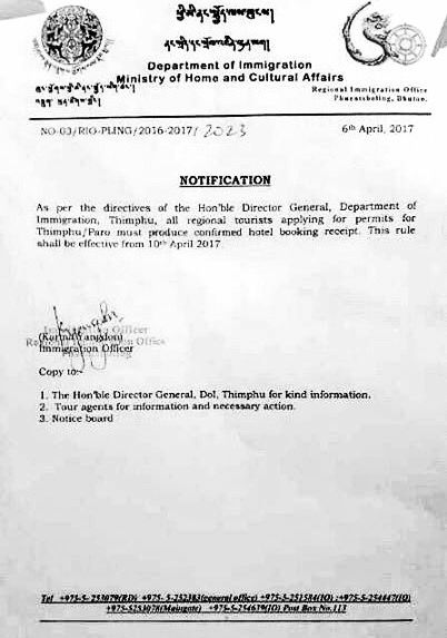 Photo of Changes in Bhutan permit 1/1 by shilpi siwach