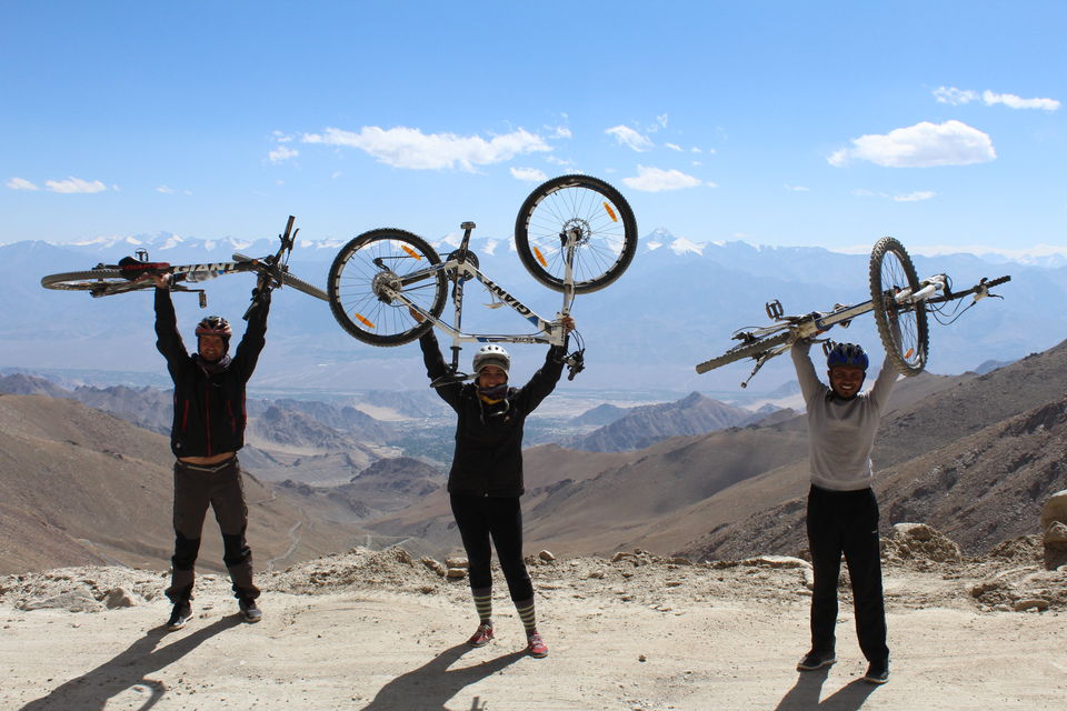 Photo of When you cycle from Leh to KhardungLa and return home with a chabootara (flat arse) 3/7 by shilpi siwach