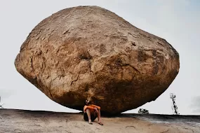 Photo of Krishna's Butter Ball, East Raja Street, Mahabalipuram, Tamil Nadu, India by Rahul Garg