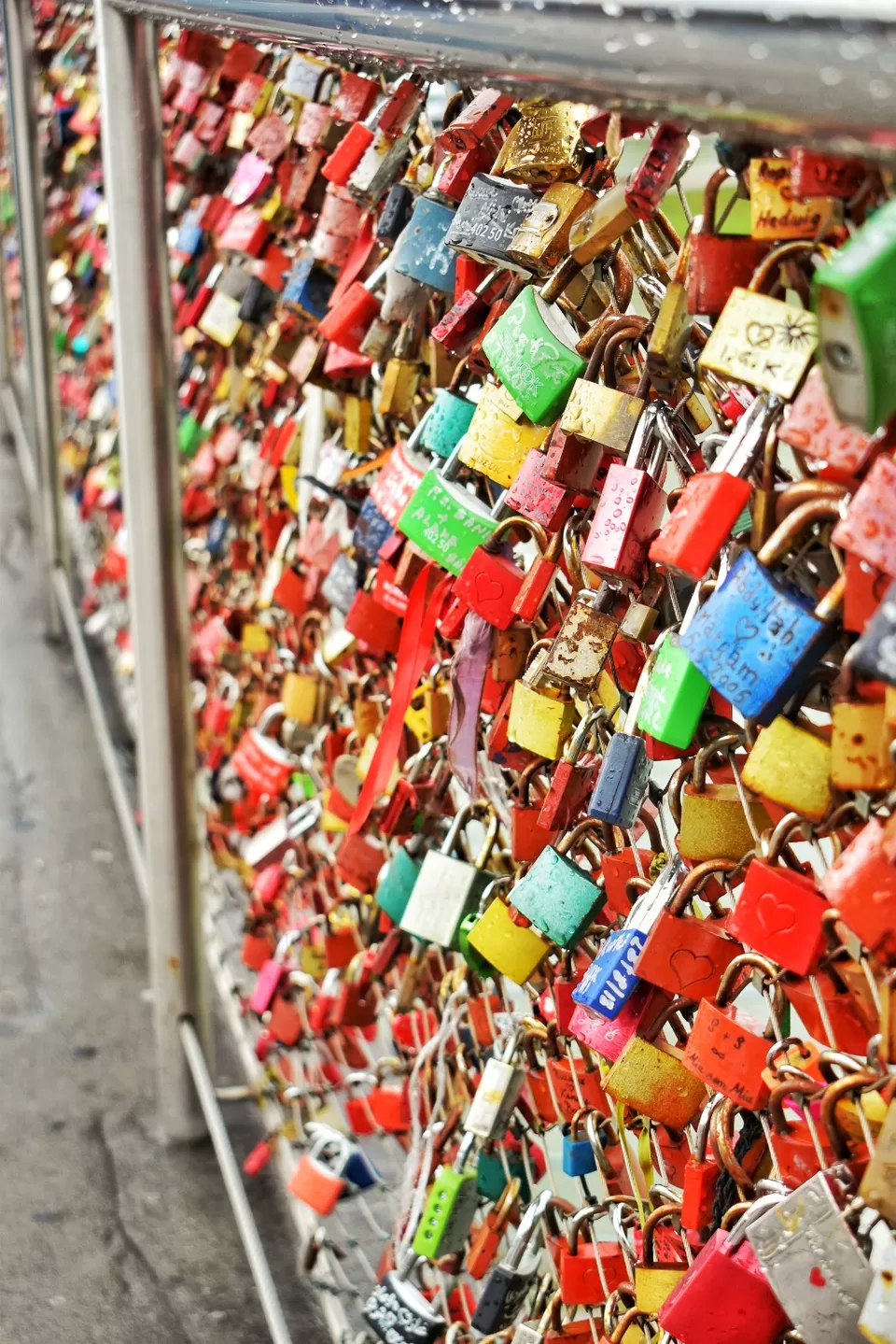 Photo of Love Locks Bridge Salzburg, Makartsteg, Salzburg, Austria by Penning Silly Thoughts