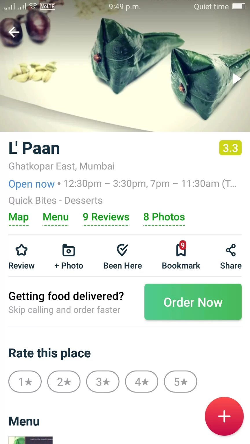 Photo of Paanwala gone Western : Here's something unusual I came across on Zomato today. by Rachael Pereira