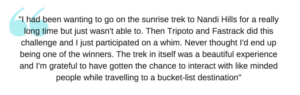 Photo of Here's How 6 Travellers Won&nbsp;A Trip To Nandi Hills With&nbsp;Tripoto & Fastrack 1/2 by Adete Dahiya