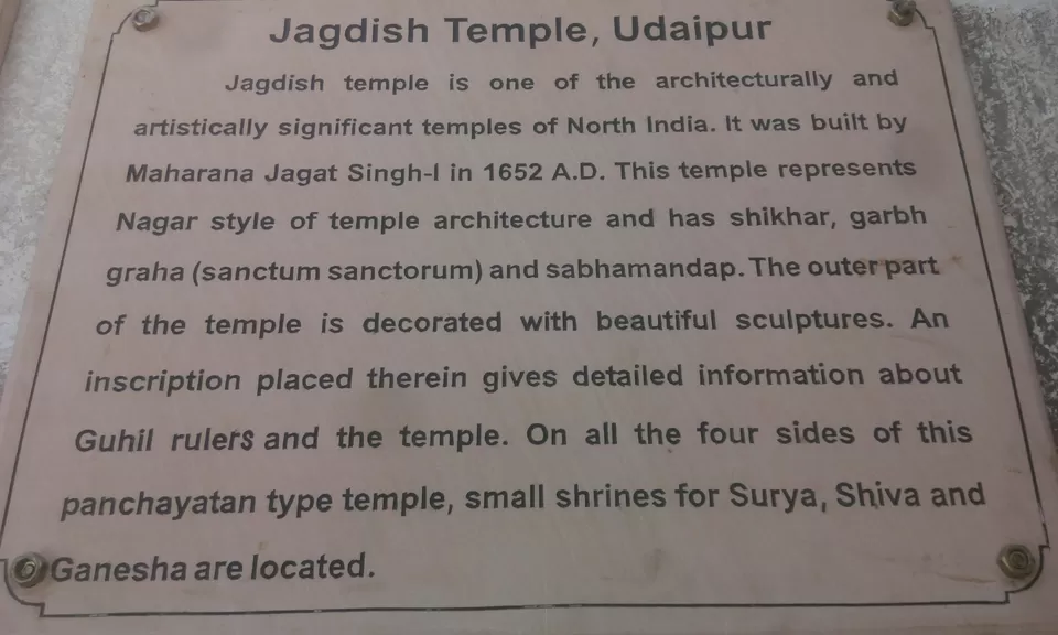 Photo of Jagdish Temple, Rajasthan State Highway 50, Near Jagdish Temple, Udaipur, Rajasthan, India by kvshah