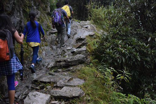 Photo of Triund Hill Trail from Bhagsunag Waterfall, Dharamshala, Himachal Pradesh, India by Afsarul haq