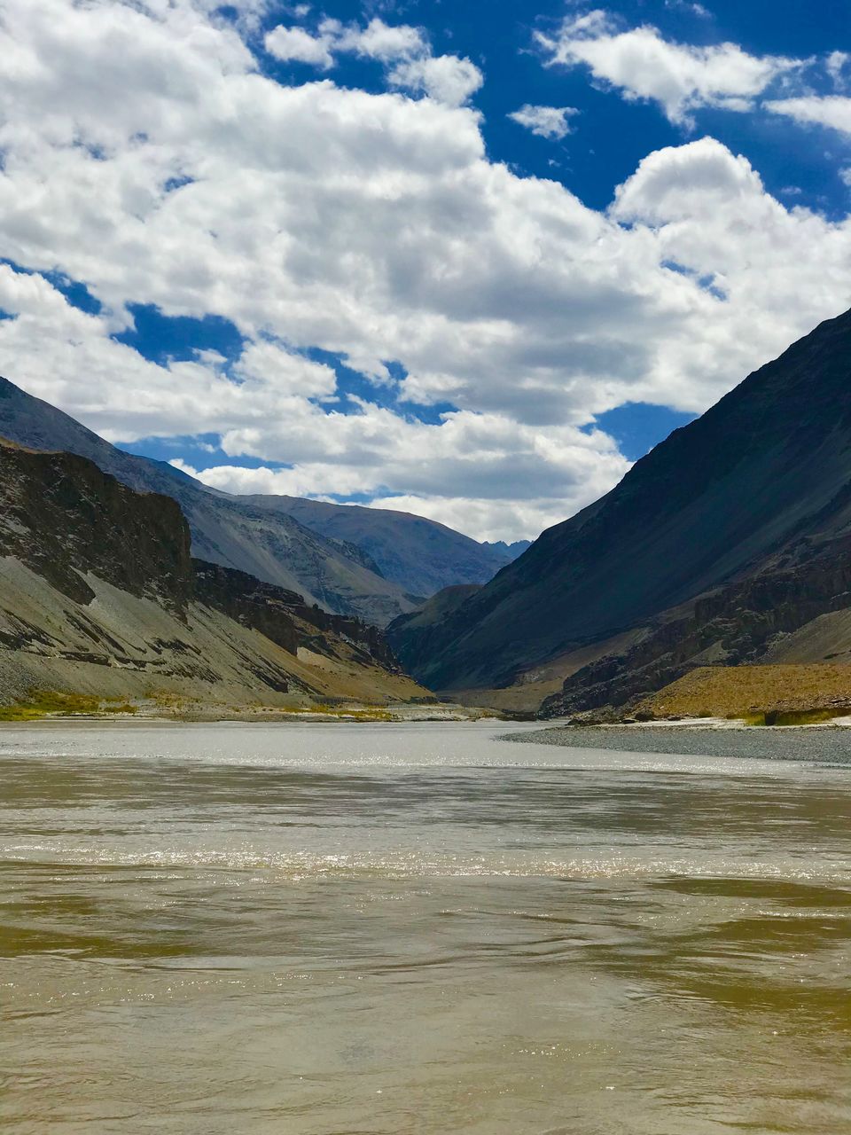 Photo of Confluence of Indus(right)and Zanskar(left) by Palakshi Goswami