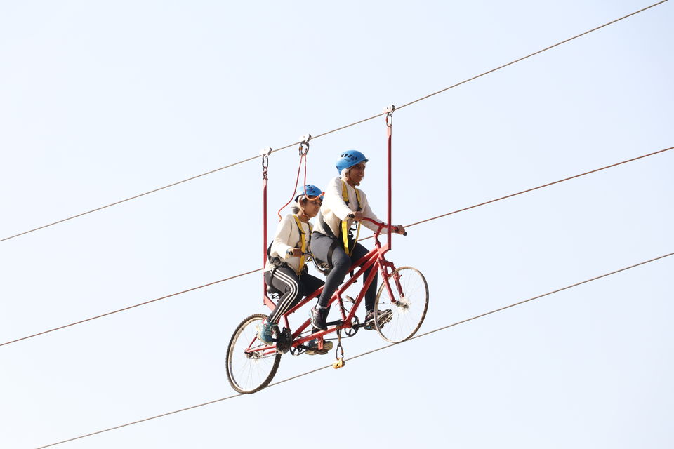 This Adventure Park Near Mumbai And Pune Is A Must Visit For Adventure Seekers Tripoto You ride a bicycle on a rope suspended in the air at 30ft above the ground level and cover a total distance. adventure park near mumbai and pune