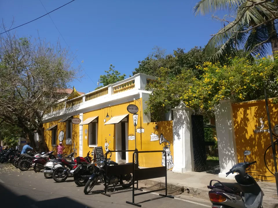 Photo of Cafe des Arts, Suffren Street, White Town, Puducherry, India by anila