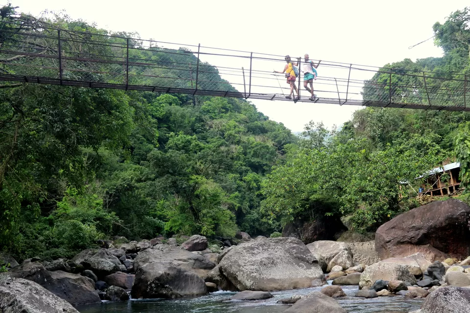 Photo of Nongriat Iron Rod Hanging Bridge, Nongriat, Meghalaya, India by anila