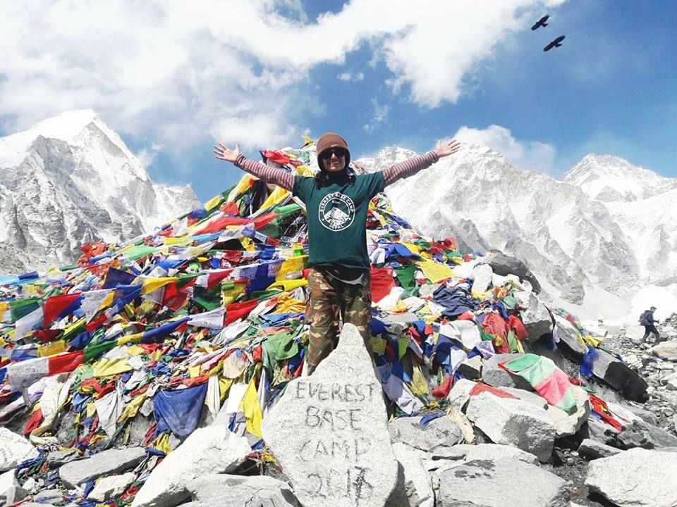 Photo of Everest Base Camp: Peeking through the clouds is the tip of a humongous experience called #Everest by Anushri Pawar