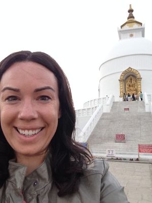 Sunset at the World Peace Pagoda: Pokhara, Nepal