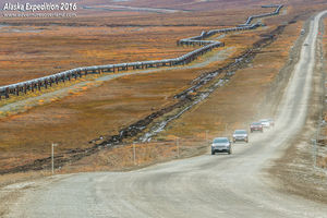 Daring drive on Dalton Highway, Alaska
