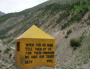 BRO sign boards – Company givers on lonely Himalayan roads