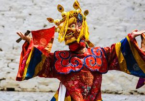 When I got blessed by Guru Rinpoche at Paro Tshechu, Bhutan.