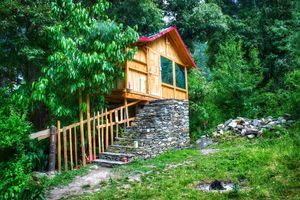 A not on map treehouse in jibhi #colourgreen