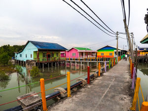 Pulau Ketam - Cycling on Paved Roads Held Up by Stilts