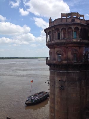 Wading through Varanasi